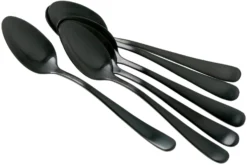 Amefa Austin 1410 Seis Cucharas De Café Mate, Negro