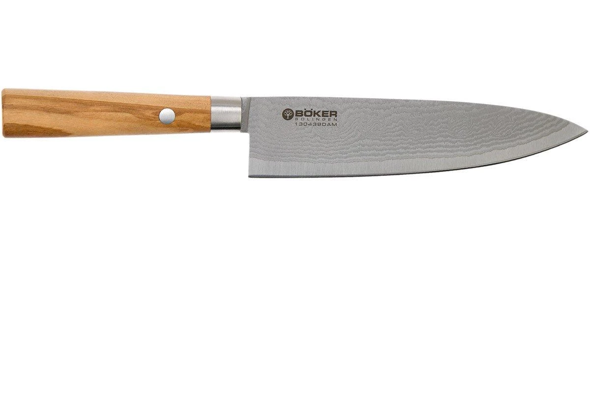 Böker Damast Olive 15.5 Cm Cuchillo De Chef Pequeño, 130439DAM 2 Böker Damast Olive 15.5 Cm Cuchillo De Chef Pequeño, 130439DAM - Imagen 2