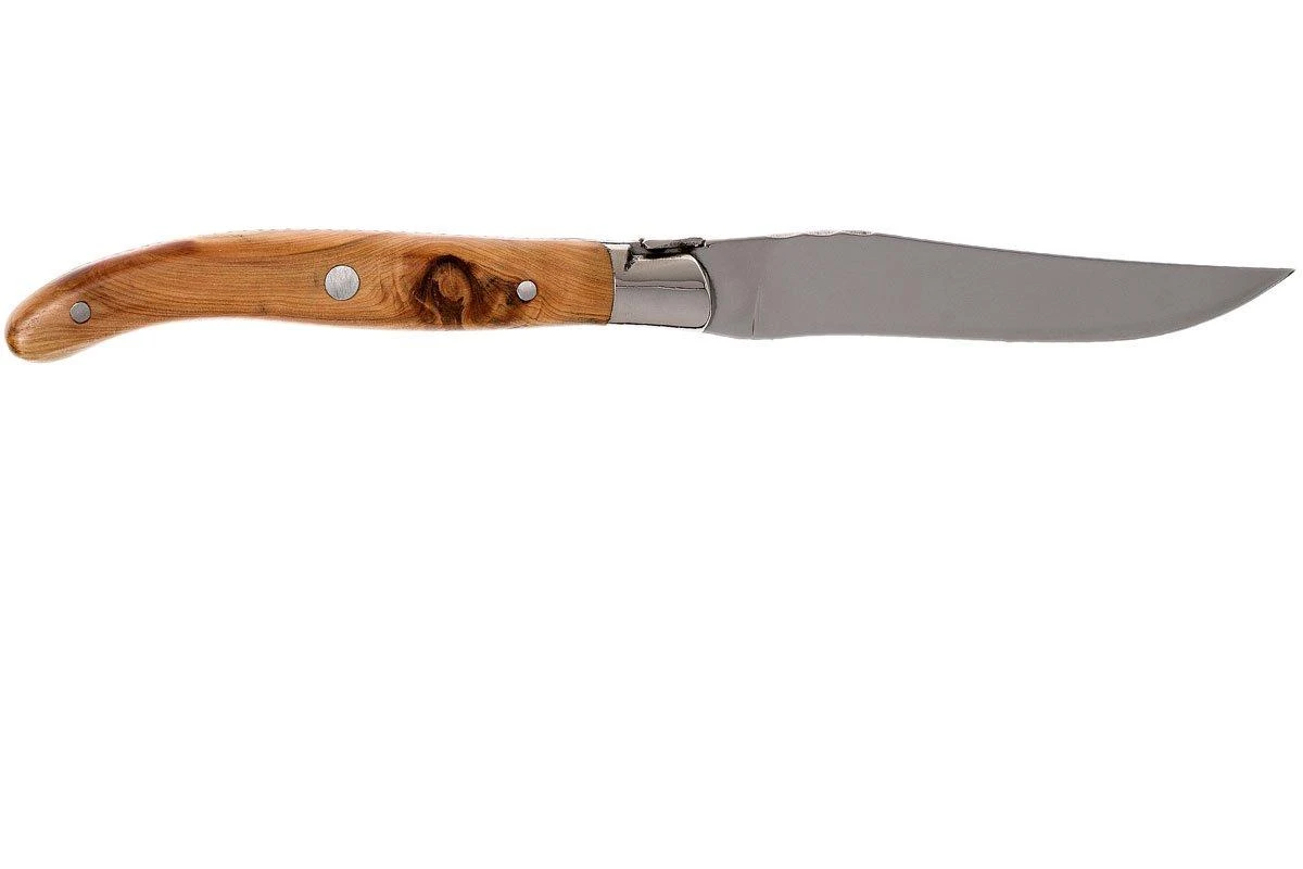 Claude Dozorme Laguiole Juego De Cuchillos Para Carne 6-unidades, Madera De Enebro 3 Claude Dozorme Laguiole Juego De Cuchillos Para Carne 6-unidades, Madera De Enebro - Imagen 3