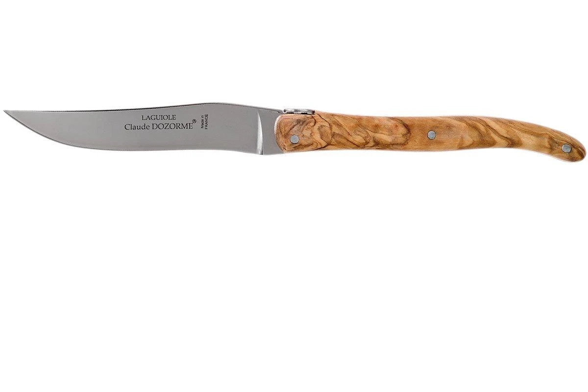Claude Dozorme Laguiole Juego De Cuchillos Para Carne 6-unidades Sin Refuerzo, Madera De Olivo 2 Claude Dozorme Laguiole Juego De Cuchillos Para Carne 6-unidades Sin Refuerzo, Madera De Olivo - Imagen 2
