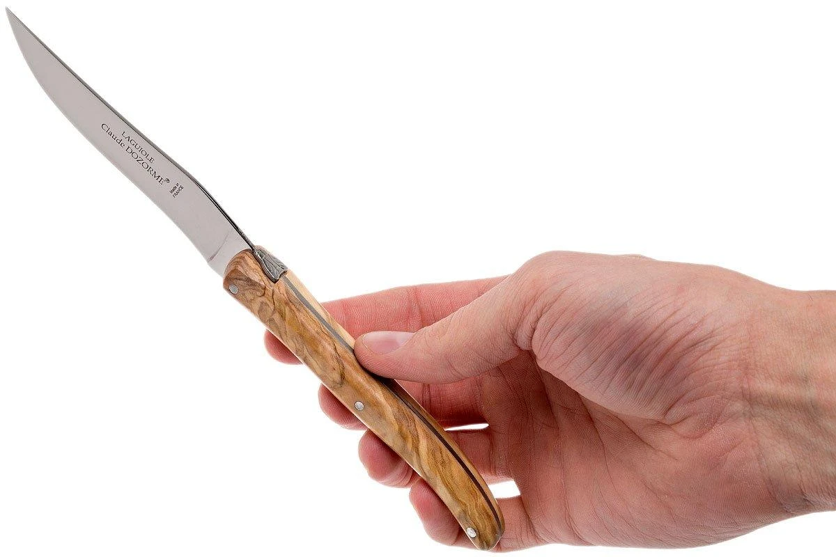 Claude Dozorme Laguiole Juego De Cuchillos Para Carne 6-unidades Sin Refuerzo, Madera De Olivo 7 Claude Dozorme Laguiole Juego De Cuchillos Para Carne 6-unidades Sin Refuerzo, Madera De Olivo - Imagen 7