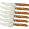 Due Cigni 1896 America DG2C1019OLSET6, Juego De Cuchillos Para Carne De 6 Piezas, Madera De Olivo