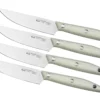 Due Cigni 1896 America 2C1019WSET4, Juego De Cuchillos Para Carne De 4 Piezas, Blanco