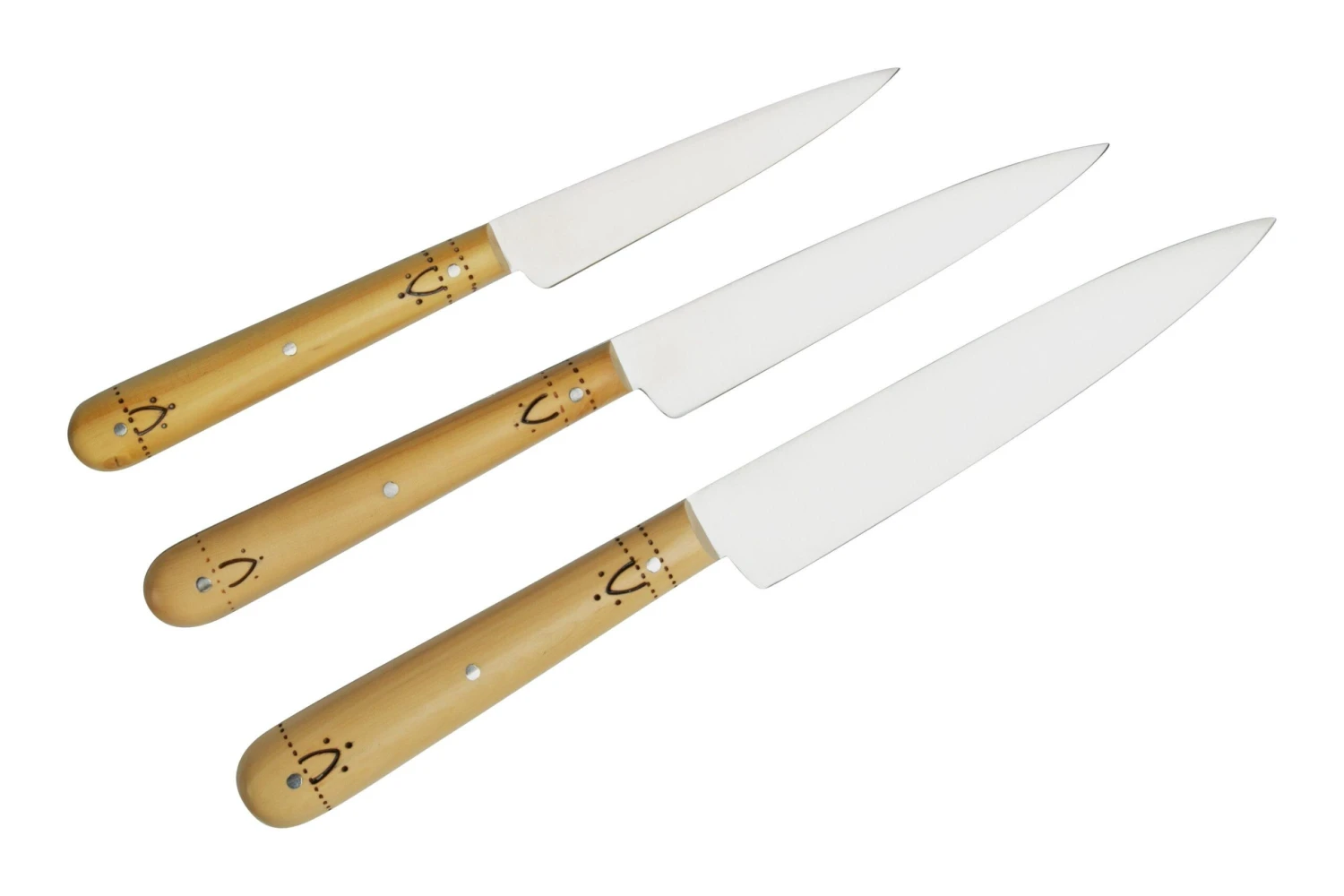 Nontron Traditional Set Of 3 Kitchen Knives, T3OFRBU Juego De Cuchillos De 3 Piezas 3 Nontron Traditional Set Of 3 Kitchen Knives, T3OFRBU Juego De Cuchillos De 3 Piezas - Imagen 3