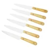 Nontron Traditional Set Of 6 Kitchen Knives, T6OF12RBU Juego De Cuchillos De 6 Piezas