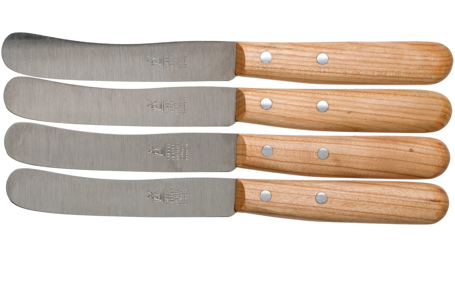 Robert Herder Buckels Acero Inoxidable Set De 4 Cuchillos De Desayuno, Madera De Ciruelo 1 Robert Herder Buckels Acero Inoxidable Set De 4 Cuchillos De Desayuno, Madera De Ciruelo
