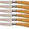 Saladini 6-delige Juego De Cuchillos Para Carne 23 Cm, Madera De Olivo
