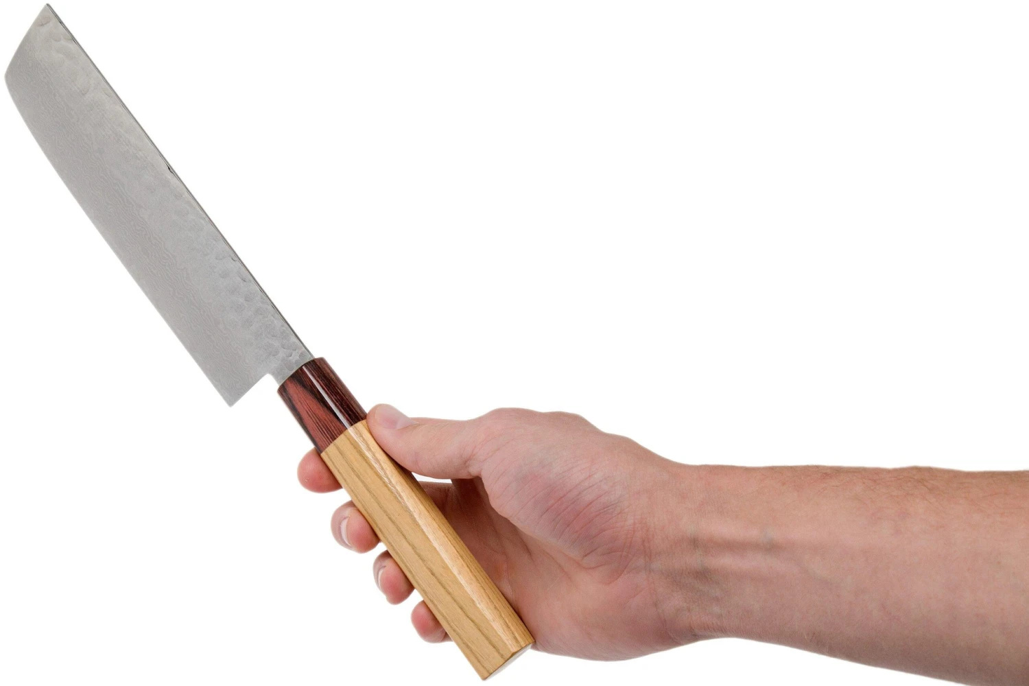 Sakai Takayuki Nakiri 33-Capas Damascus Hammered WA 16 Cm 6 Sakai Takayuki Nakiri 33-Capas Damascus Hammered WA 16 Cm - Imagen 6