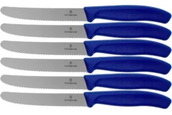 Victorinox SwissClassic 6.7832.6, Juego De Cuchillos Para Tomate De 6 Piezas, Azul