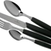 Victorinox Swiss Modern 6.9093.12W.24, Set De Cubiertos De 24 Piezas Con Cuchillo Para Carne, Negro