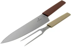Victorinox Swiss Modern Cuchillo Para Trinchar Y Tenedor Para Carne, Rojo Y Beis -Victorinox Tienda de ventas VT6 9096 21G 03 victorinox scaled