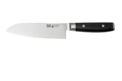 Yaxell Ran 36057, Juego De Cuchillos De 2 Piezas Santoku 16,5 Cm Y Afilador De Cuchillos