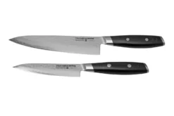 Yaxell Tsuchimon 36753, Juego De Regalo De 3 Piezas: Cuchillo De Chef, Cuchillo Universal Y Afilador De Cuchillos