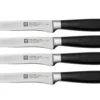 Zwilling All Star 1022589, Juego De 4 Cuchillos Para Carne, Negro