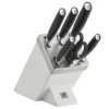 Zwilling All Star 1022776, Juego De 7 Cuchillos Con Bloque, Blanco/plateado