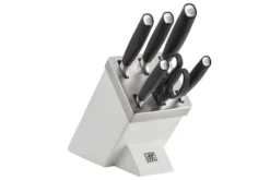 Zwilling All Star 1022776, Juego De 7 Cuchillos Con Bloque, Blanco/plateado