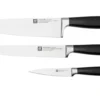 Zwilling All Star 1022781, Juego De 3 Cuchillos, Negro